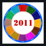 Stylish Circular 2011 Calendar Poster<br><div class="desc">Stylish Circular 2011 Calendar</div>