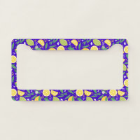Stylish Citrus Lemon Botanical Pattern in Blue