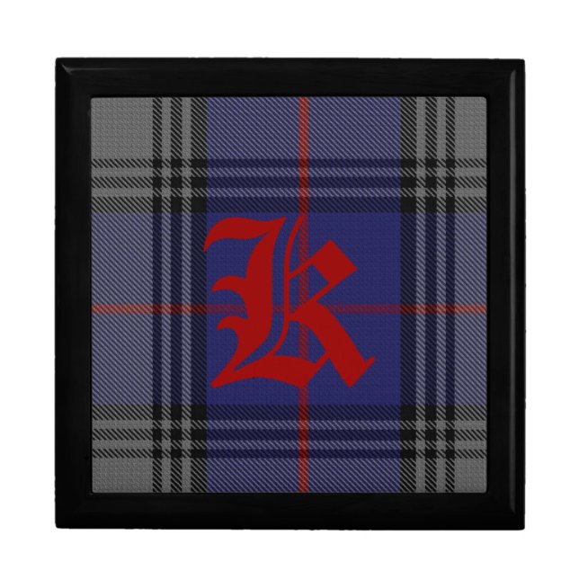 Stylish Clan Kinnaird Monogram Keepsake Box (Front)