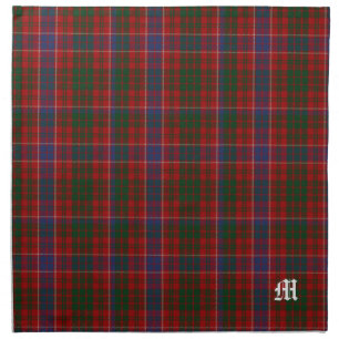Stylish Clan MacRae Monogram Tartan Plaid Napkin