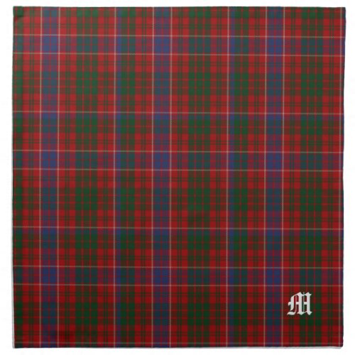 Stylish Clan MacRae Monogram Tartan Plaid Napkin