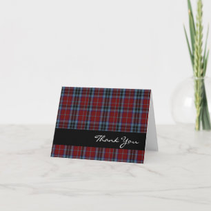 Stylish Clan MacTavish Tartan Plaid Thank You Card