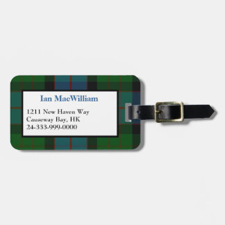 Stylish Clan MacWilliam Tartan Plaid Luggage Tag