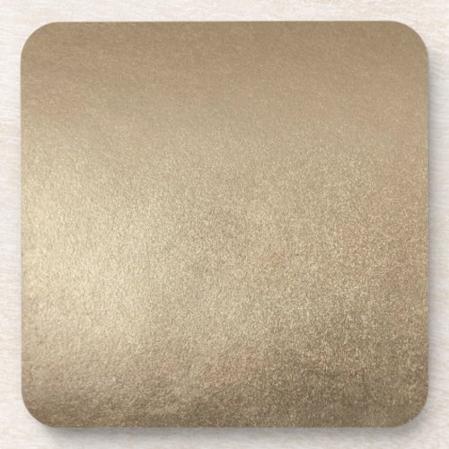 stylish classic gold metallic beverage coaster