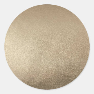 stylish classic gold metallic classic round sticker