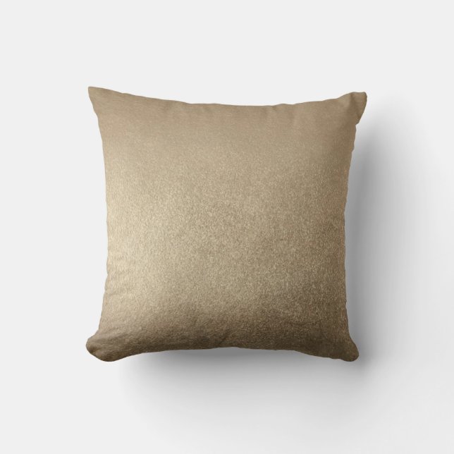 stylish classic gold metallic throw pillow (Front)