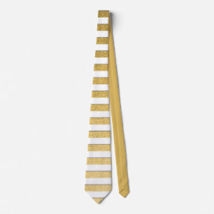 Stylish Classic Gold Stripe Pattern Neck Tie