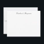 Stylish Classic Script Elegant Wedding Names Flat Thank You Card<br><div class="desc">Stylish Formal Classic Traditional Script Names Elegant Wedding Invitation Custom Flat Thank You Notes</div>