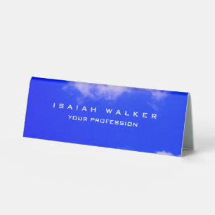 Stylish Classy Plain Unique Special Blue Sky Table Tent