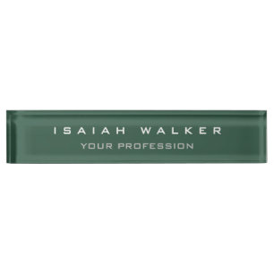 Stylish Classy Plain Unique Special Green Color Desk Name Plate