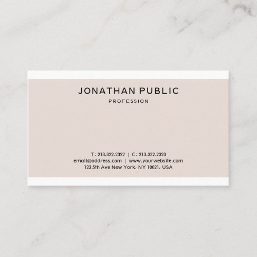 Stylish Clean Graphic Design Chic Professional Business Card