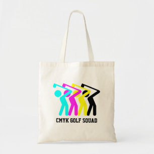 Stylish CMYK Golf Tote Bag