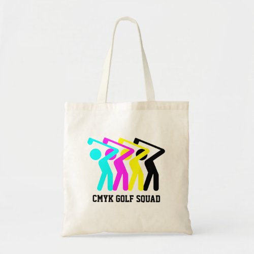 Stylish CMYK Golf Tote Bag
