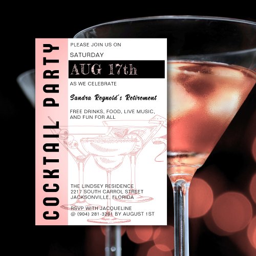Stylish Cocktail Party Invitation
