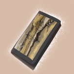 Stylish Coffee Marble Trifold Wallet<br><div class="desc">Enjoy this fancy coffee marble Trifold wallet with a rose.
You can find a matching tote bag with this design in the Fancy Tote Bags and Wallets collection.
Let me know if you would like to add any text to it.</div>