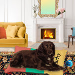 Stylish Color Block Modern Personalized Name Dog Pet Bed at Zazzle