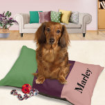 Stylish Color Block Modern Personalized Name Dog Pet Bed at Zazzle