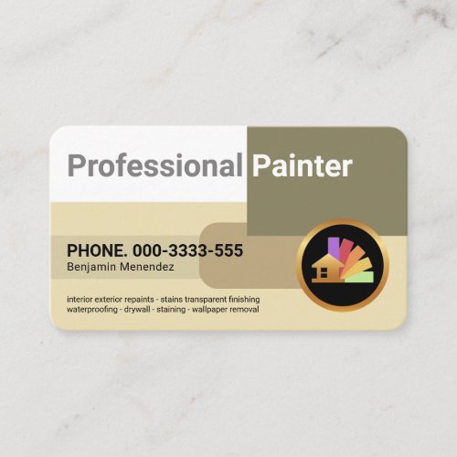 Stylish Color Block Patterns Painter Business Card