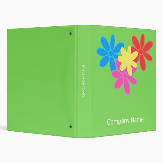 STYLISH COLORFUL ABSTRACT FLOWER PATTERN NAME  3 RING BINDER (Background)