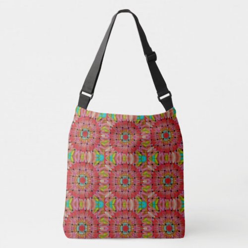 Stylish colorful All_Over_Print Floral Pattern Crossbody Bag