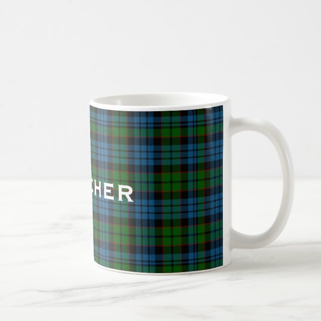 Stylish Colorful Clan Fletcher Tartan Plaid Mug (Right)
