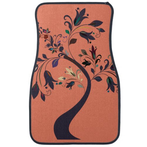 Stylish Colorful Flowers Patterns Car Floor Mat