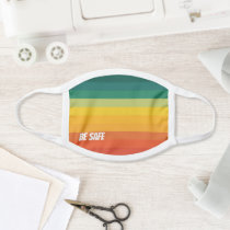 Stylish Colorful Gradient Striped Pattern  Face Mask