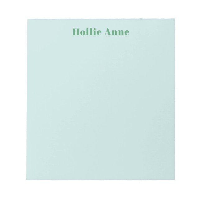 Stylish Colorful Green Cute Unique Notepad (Front)
