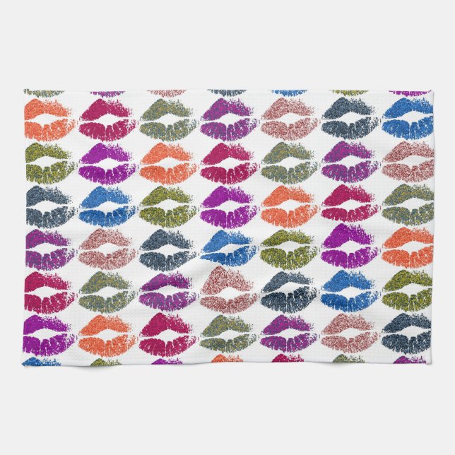 Stylish Colorful Lips #13 Kitchen Towel (Horizontal)