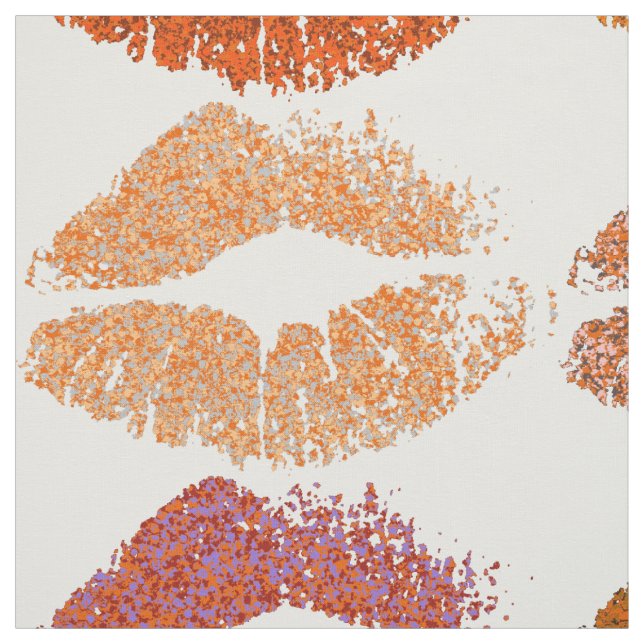 Stylish Colorful Lips #14 Fabric (Swatch)