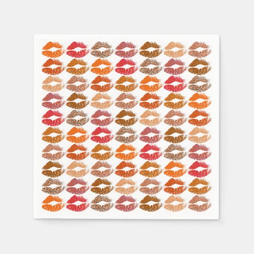 Stylish Colorful Lips 14 Paper Napkins