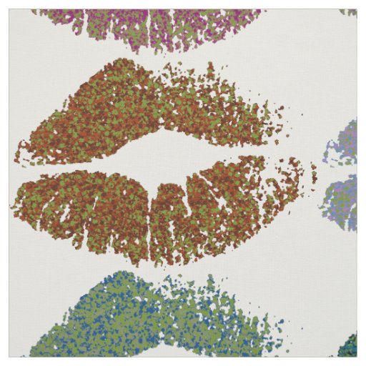 Stylish Colorful Lips #15 Fabric