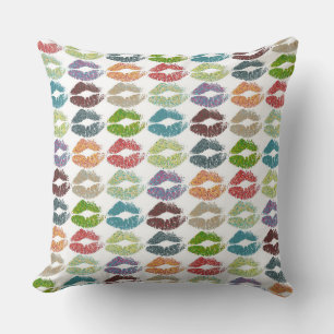 Stylish Colorful Lips #16 Throw Pillow