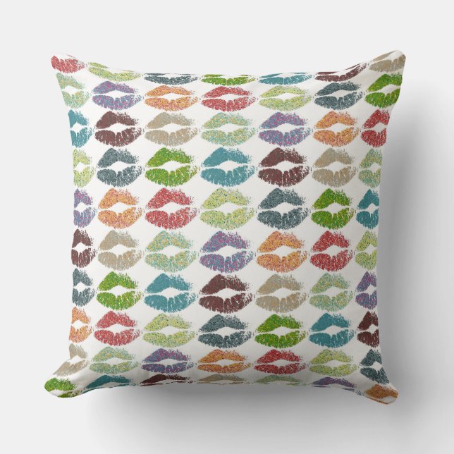 Stylish Colorful Lips #16 Throw Pillow (Front)