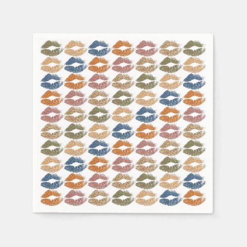 Stylish Colorful Lips 17 Napkins