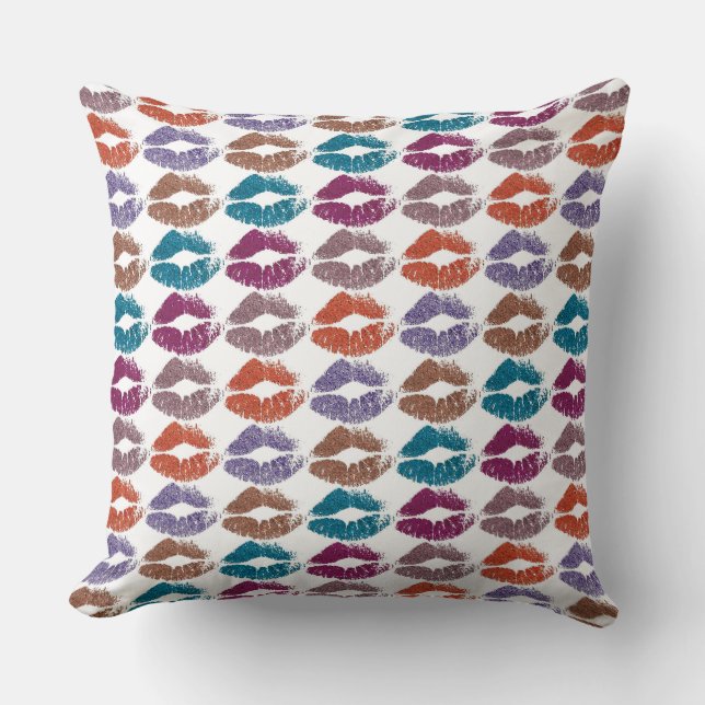 Stylish Colorful Lips #20 Throw Pillow (Front)