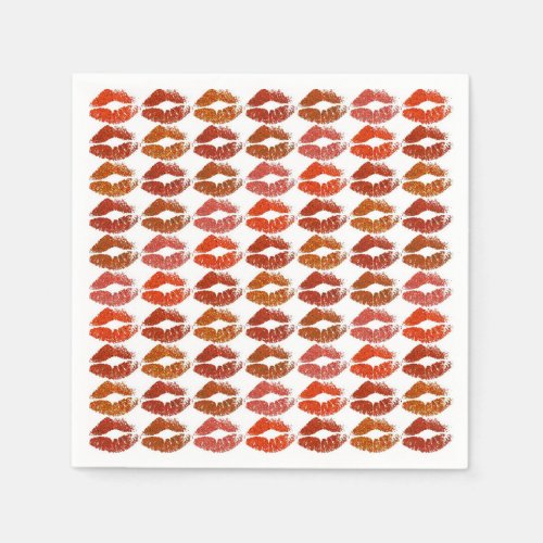 Stylish Colorful Lips 21 Paper Napkins