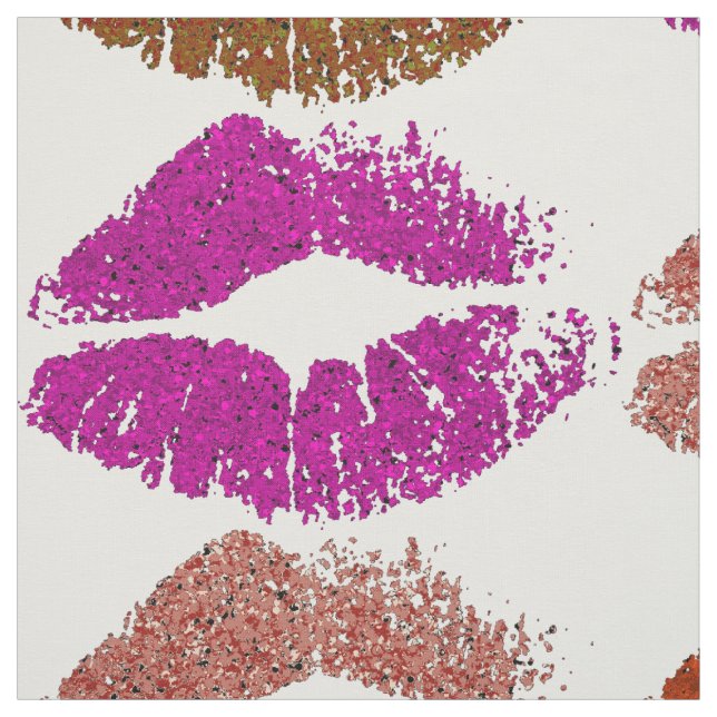 Stylish Colorful Lips #22 Fabric (Swatch)