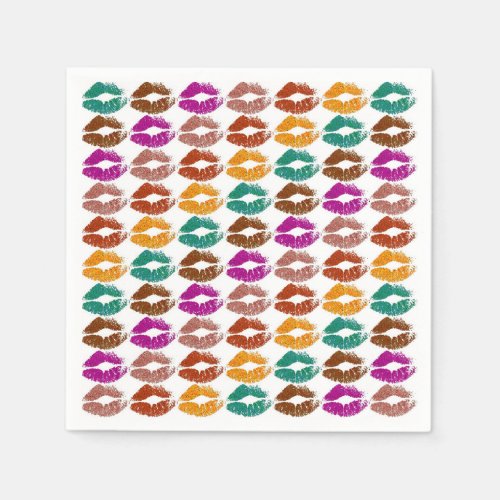 Stylish Colorful Lips 22 Napkins