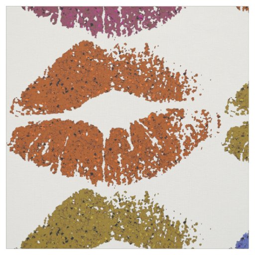 Stylish Colorful Lips #23 Fabric