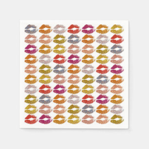 Stylish Colorful Lips #26 Paper Napkins