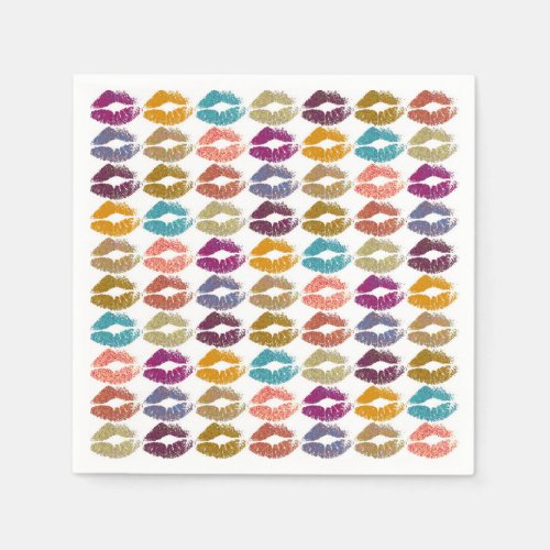 Stylish Colorful Lips 29 Napkins