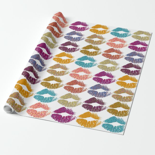 Stylish Colorful Lips #29 Wrapping Paper (Unrolled)