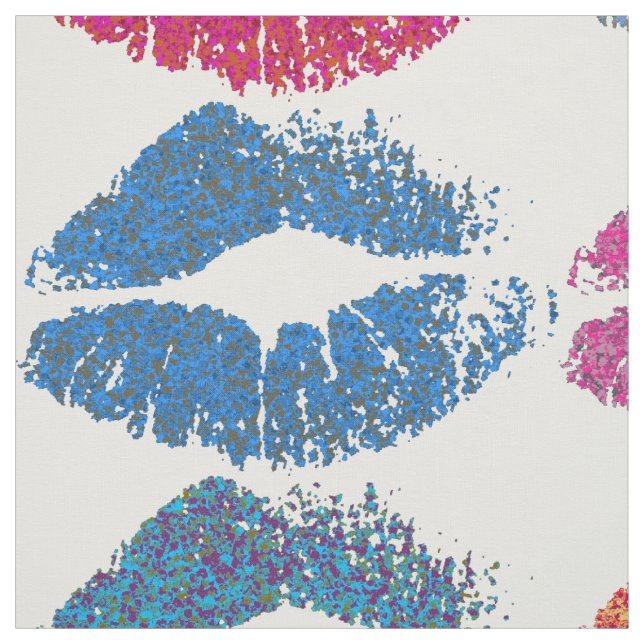 Stylish Colorful Lips #30 Fabric (Swatch)