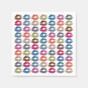 Stylish Colorful Lips #30 Napkins