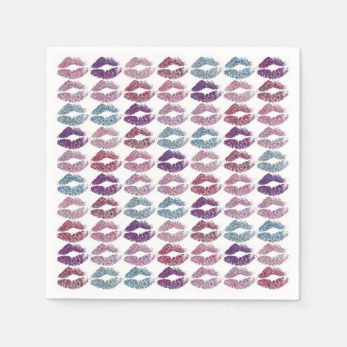 Stylish Colorful Lips 31 Paper Napkins