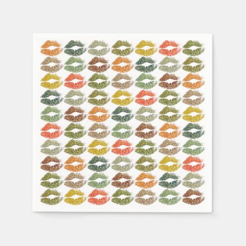 Stylish Colorful Lips 32 Paper Napkins