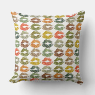 Stylish Colorful Lips #32 Throw Pillow