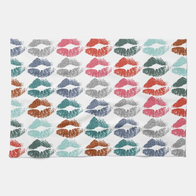 Stylish Colorful Lips #33 Kitchen Towel (Horizontal)