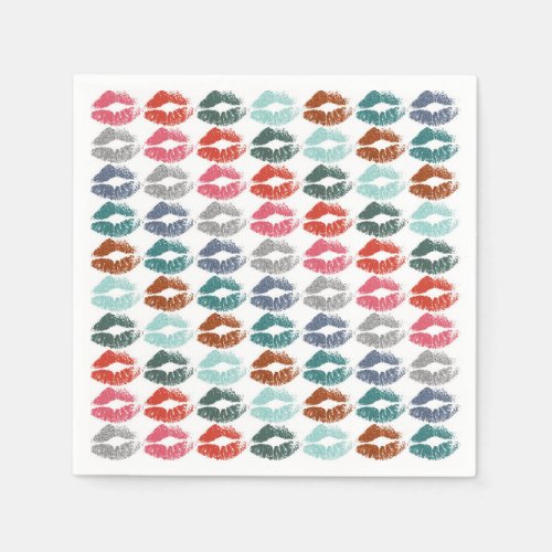 Stylish Colorful Lips 33 Paper Napkins